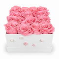 14 baby pink preserved roses