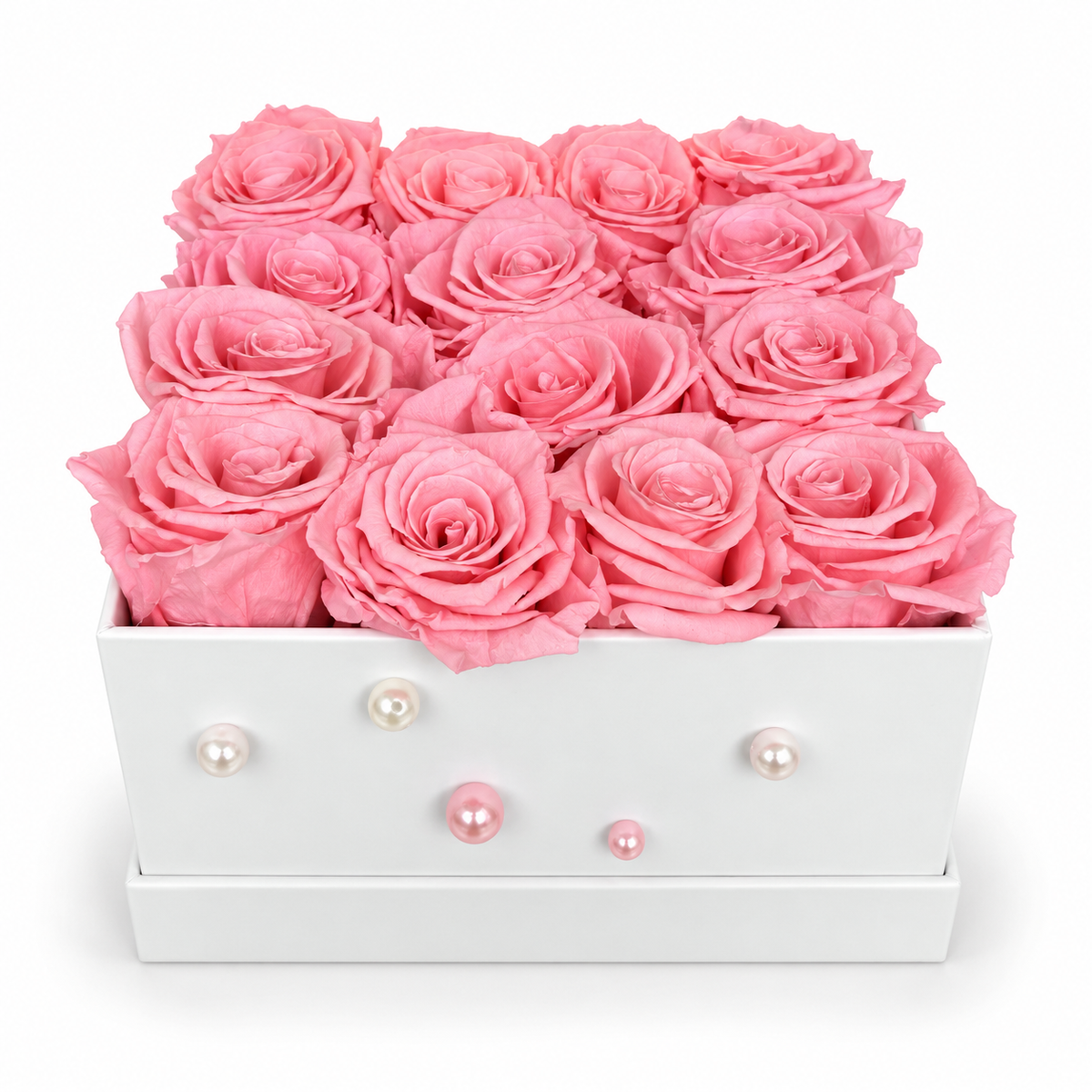 14 baby pink preserved roses